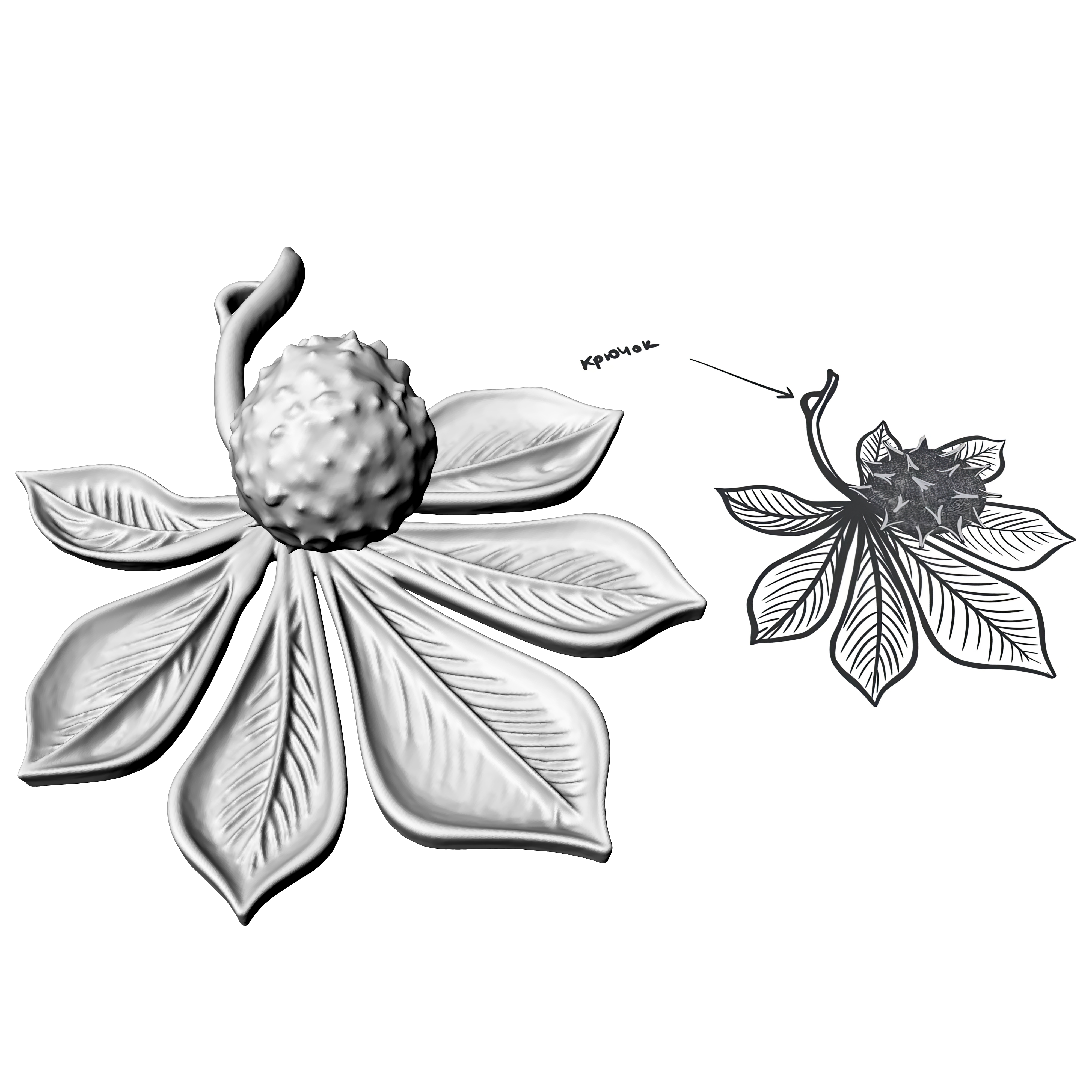 Фото 3D модель з картинки, одаптовано для 3д друку