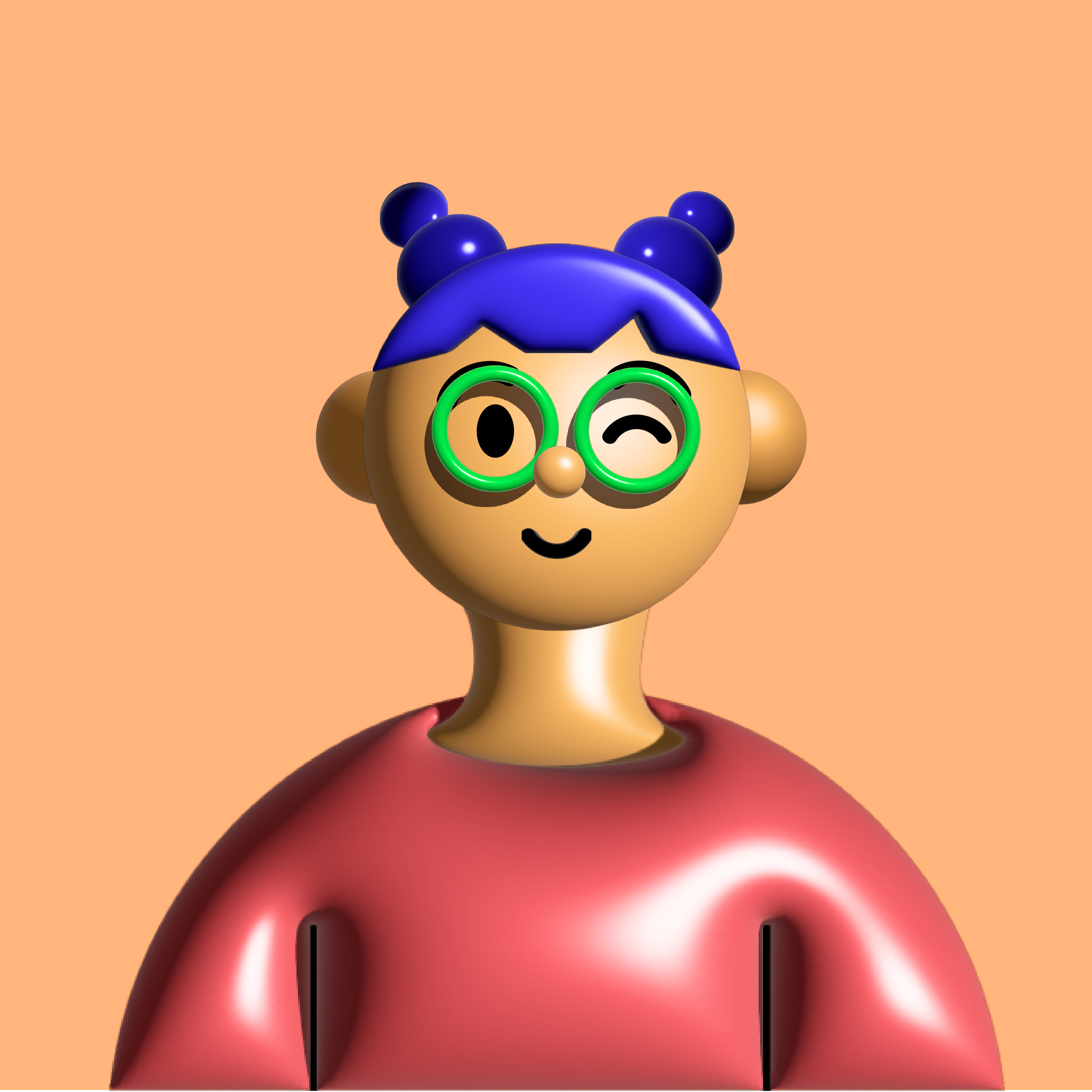 Фото Дівчина створена з 3D еффектом в adobe Illustrator.