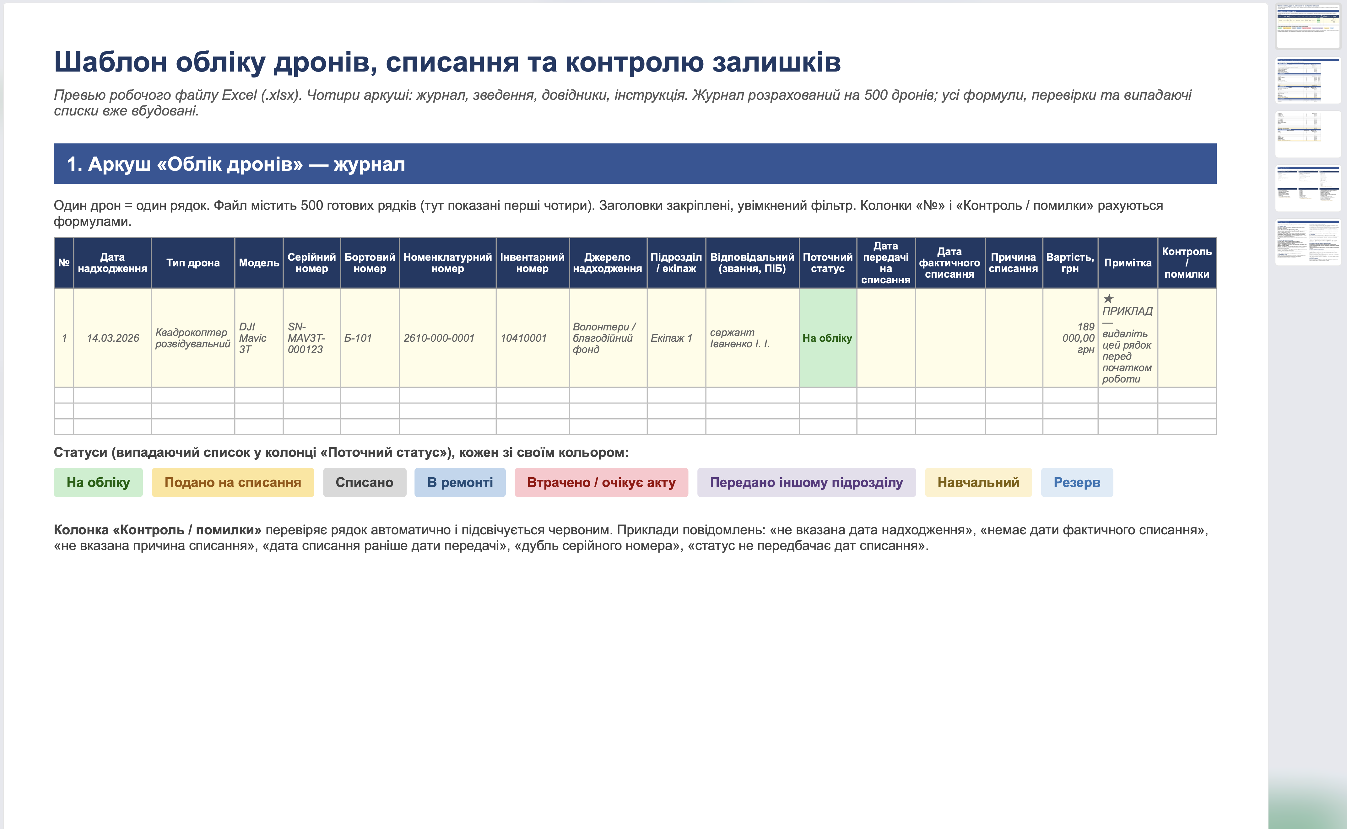 Фото Створюю зручні та автоматизовані Excel-шаблони для обліку, розрахунків, контролю та аналізу даних. Використовую формули, випадаючі списки, автоматичні розрахунки, фільтри та логіку обробки даних. Шаблон адаптую під конкретні потреби клієнта.