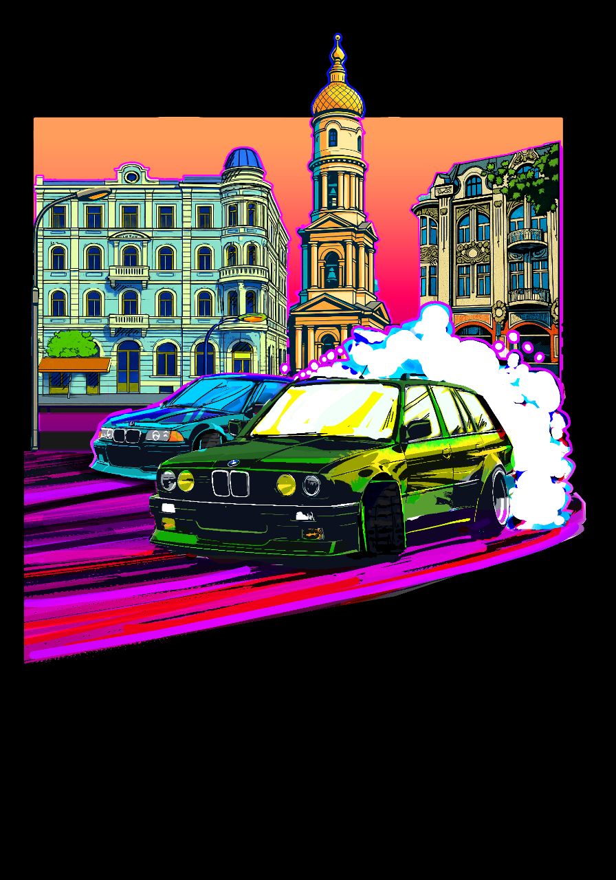 Фото зробили прінт для дрифт ком'юніті. за вимогами замовника, обрали стиль, зробили макет, правки, обрали спецефекти та особливості. робили день, 4 правки