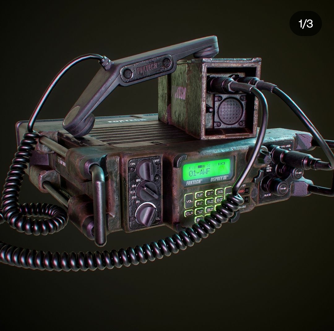 Фото Военное радио, Maya, Zbrush, Substance Painter 