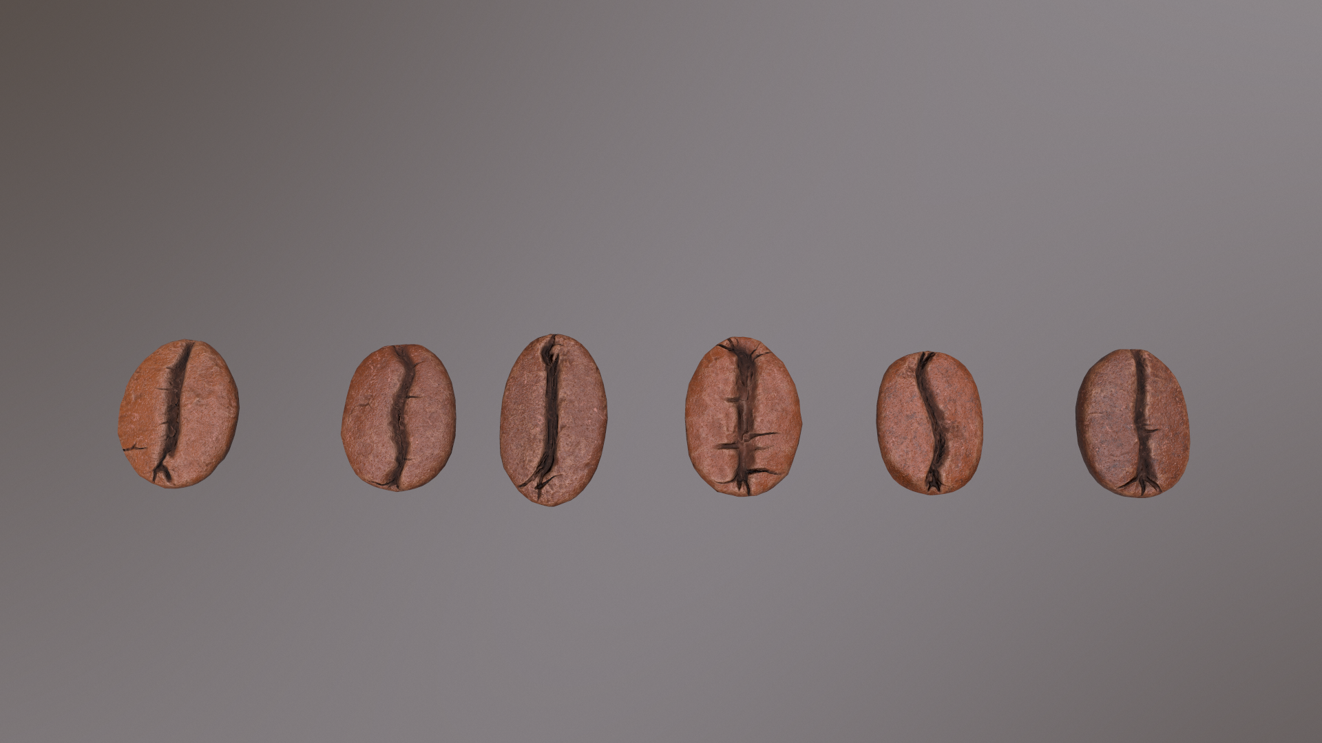 Фото Game-ready low-poly coffe bean