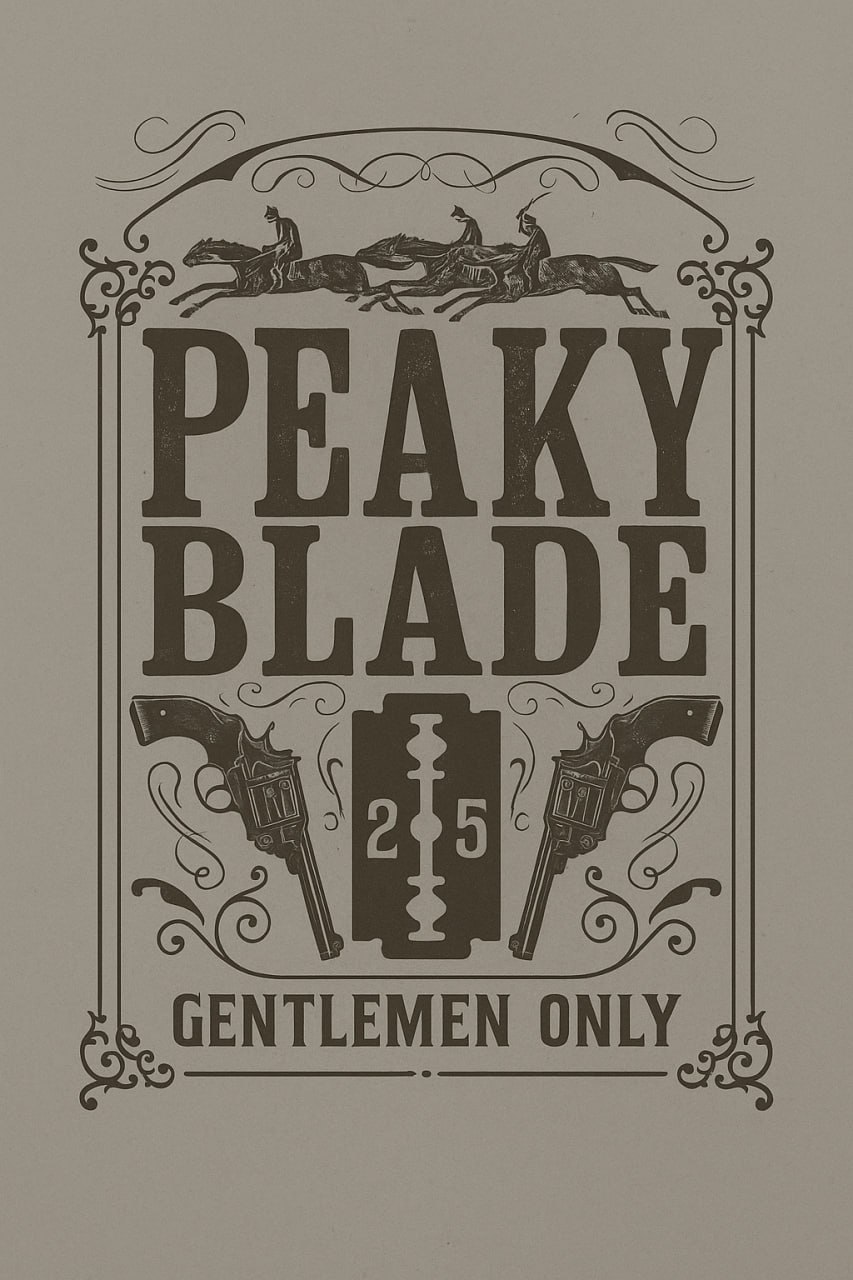 Фото Лого для барбершопу у стилі серіалу Peaky Blinders