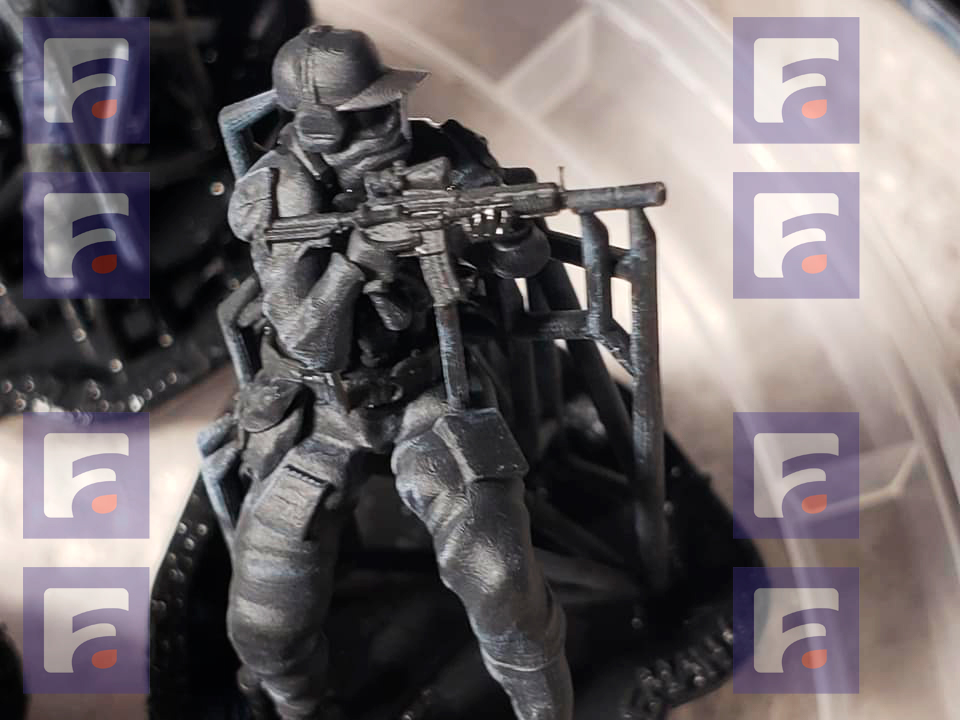 Фото 3D печать SLA (лазер) с точностью 25мк. Масштаб модели 1:63 (28мм "в полный рост"). 