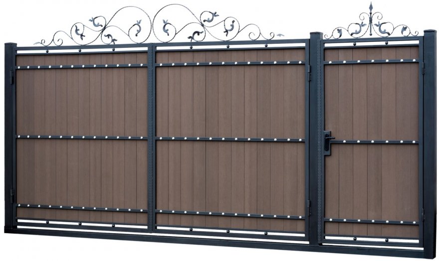 Фото Ворота с террасной доской