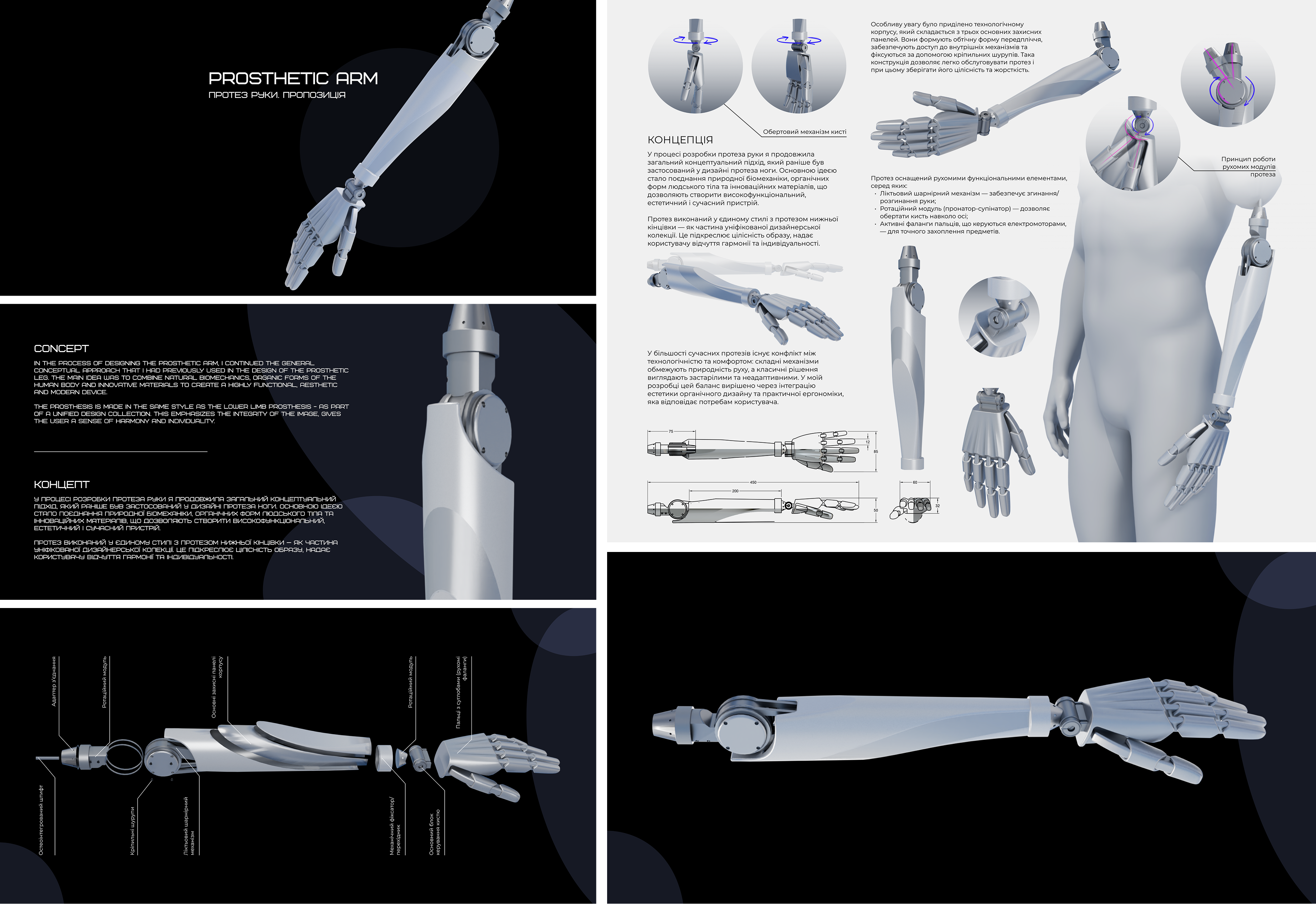Фото Протез руки. Дизайн пропозиція. Промисловий дизайн.