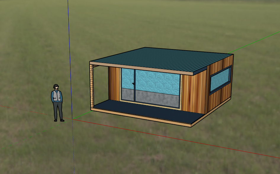 Фото маленький домик в SketchUp 