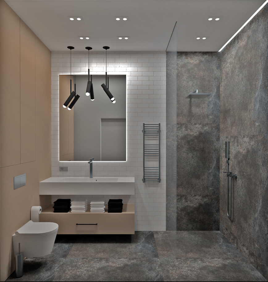 Фото По фото та ескізам була створена 3D модель квартири та була зроблена візуалізація всіх кімнат