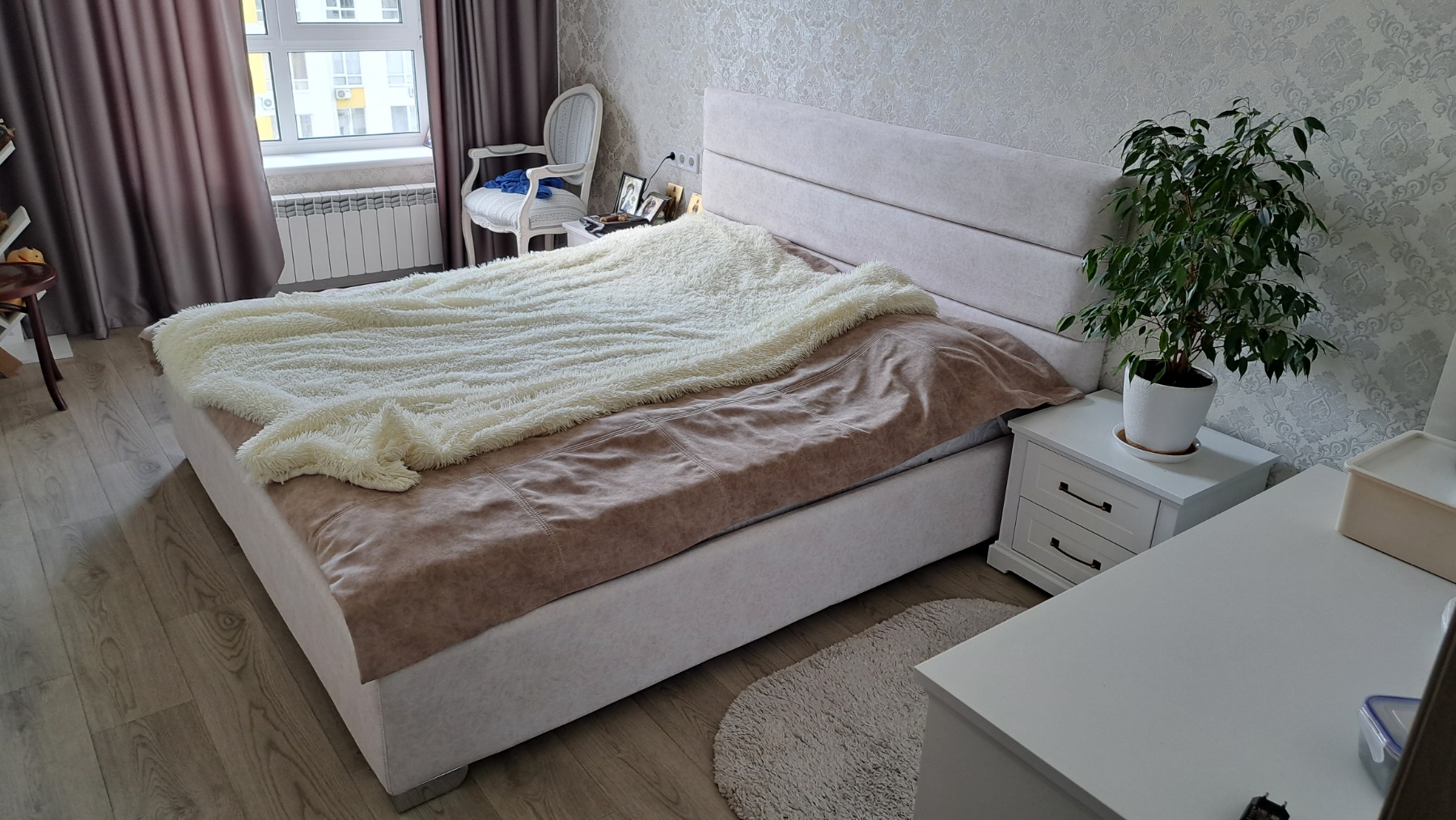 Фото перетяжка кровати 