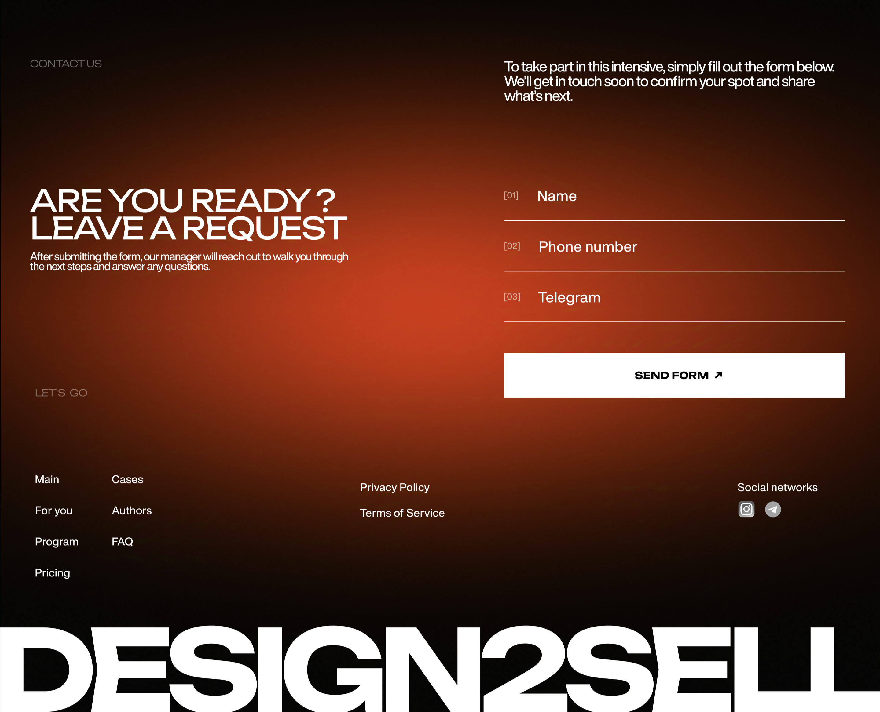 Фото Сайт для інтенсиву з продажів та дизайну
