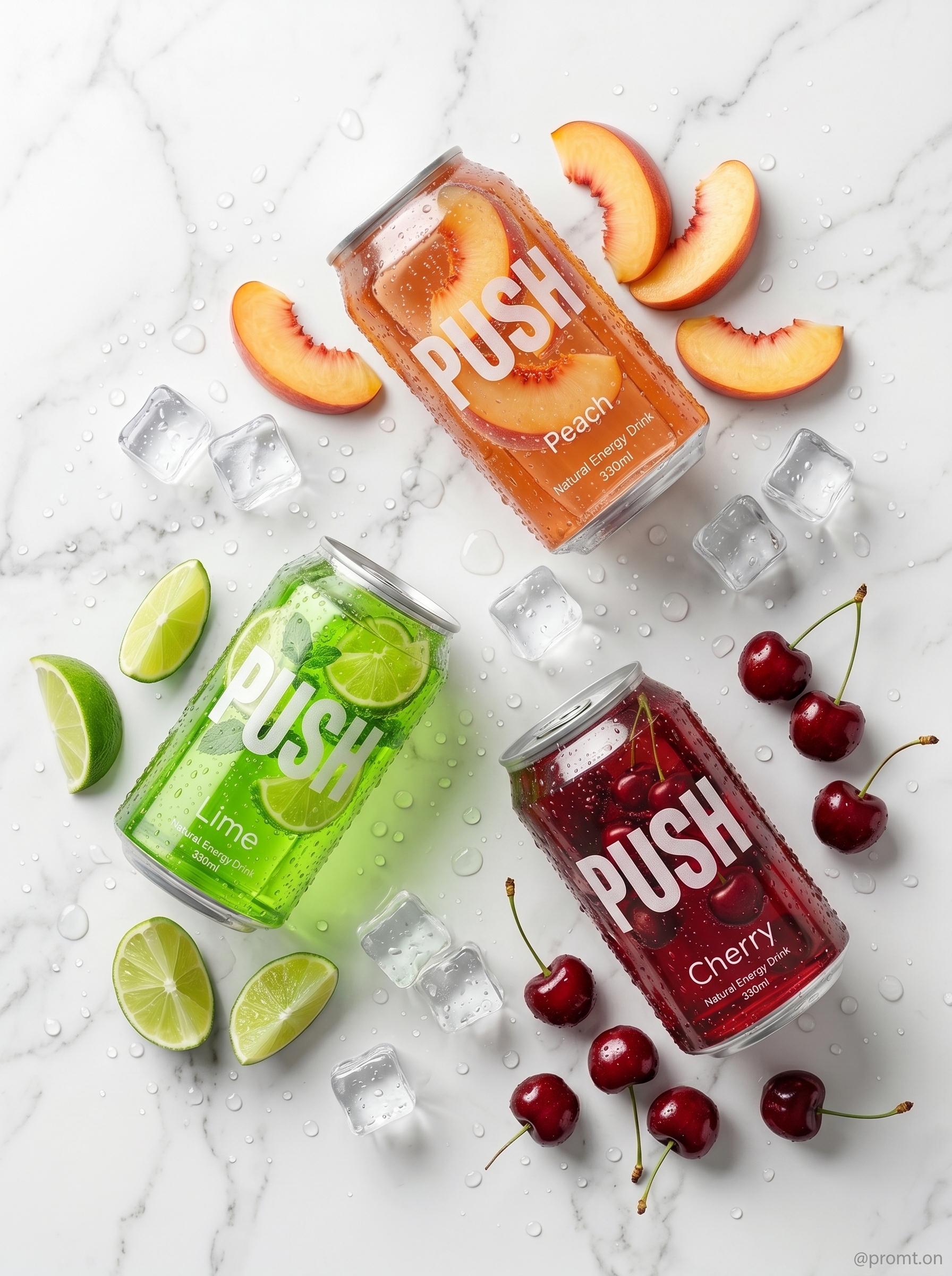 Фото Створила повний бренд-пакет енергетичного напою з нуля: packshot, splash-кадри, lifestyle-фото у трьох смаках. Час виконання — 5-7 днів.