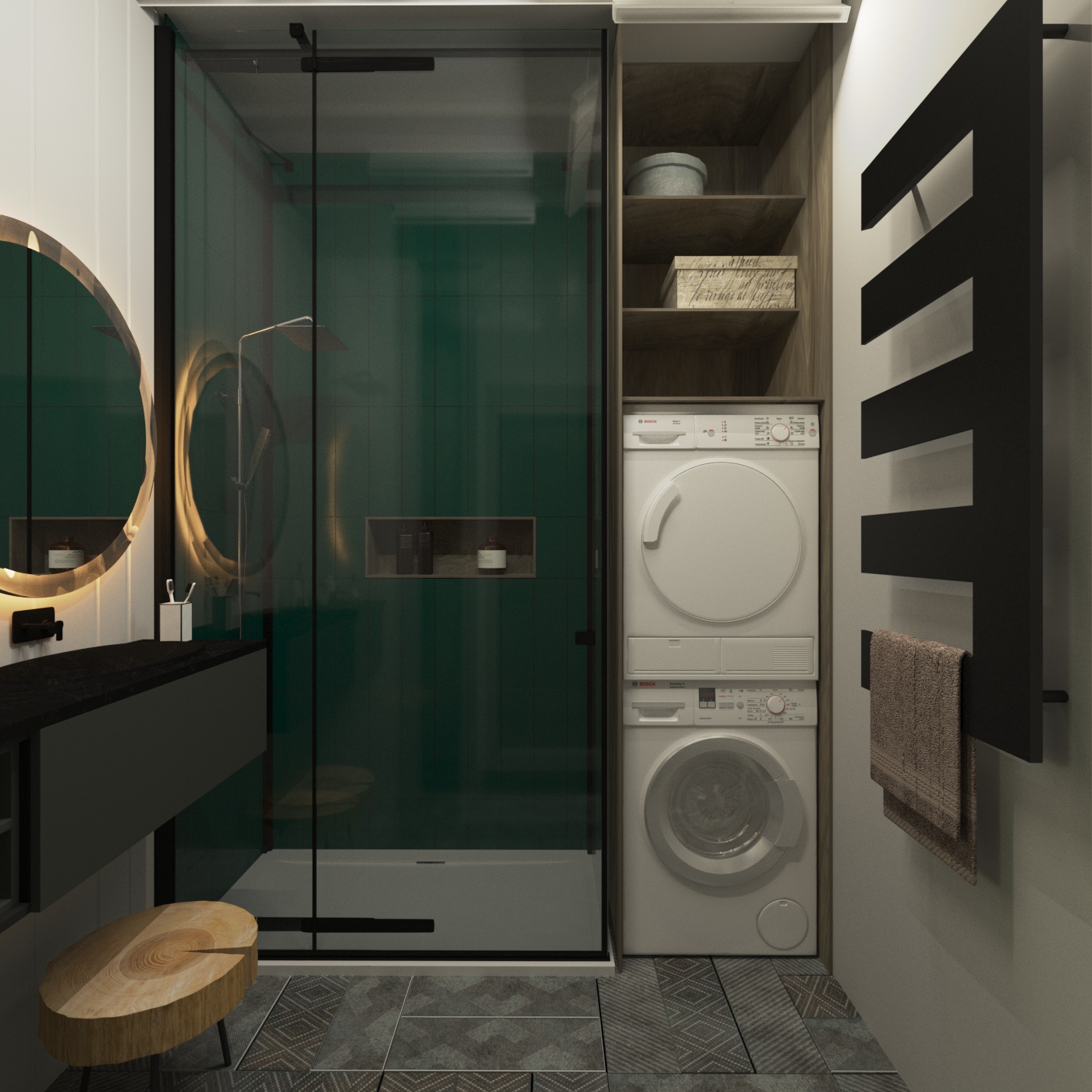Фото Ванная комната в бело зеленых тонах
3DsMax+Corona Render
3 Day