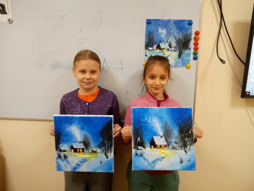 Фото Полотно, масло, мій майстер-клас в дитячій студії