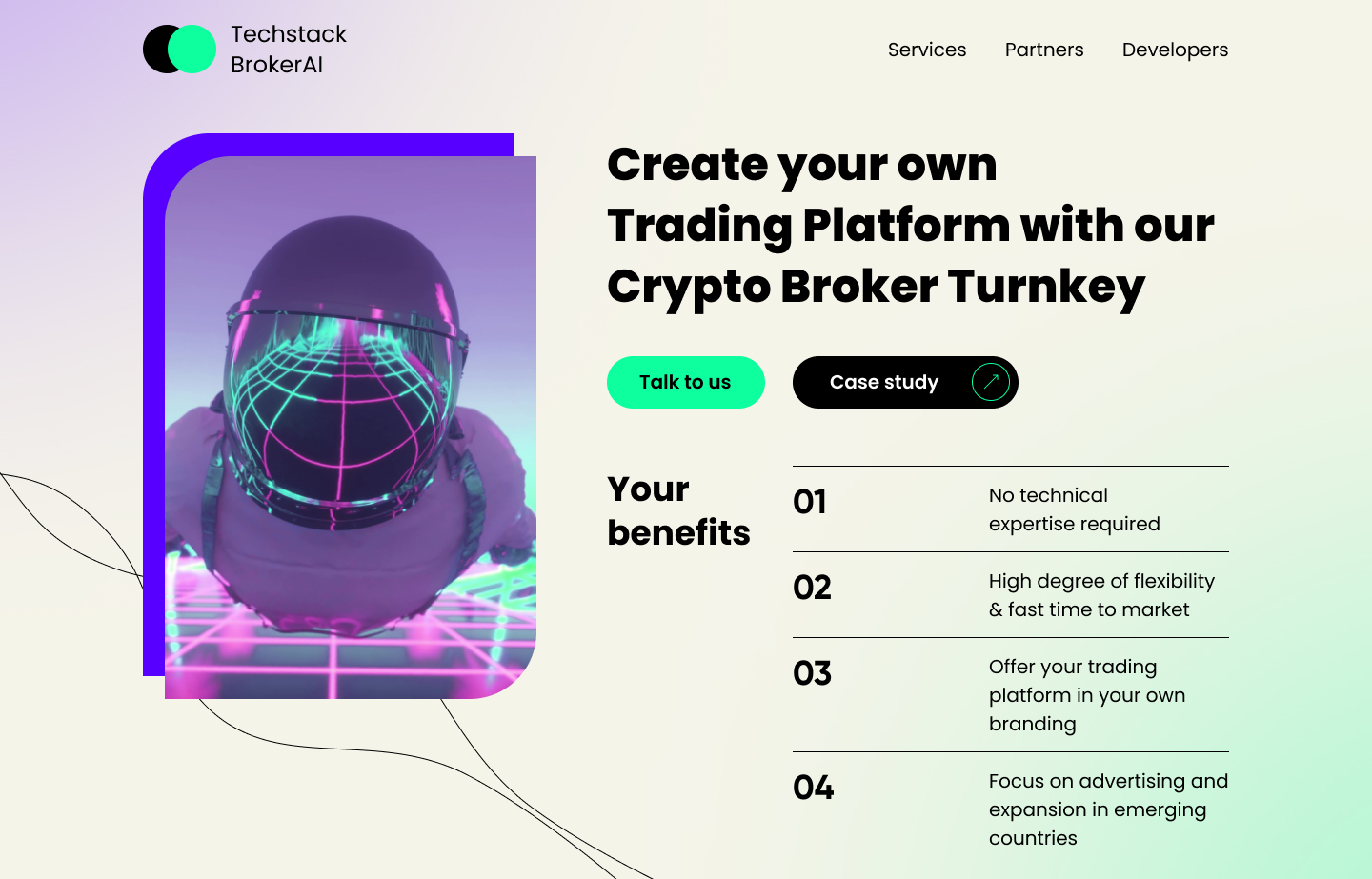 Фото Landing page для Крипто Брокеров