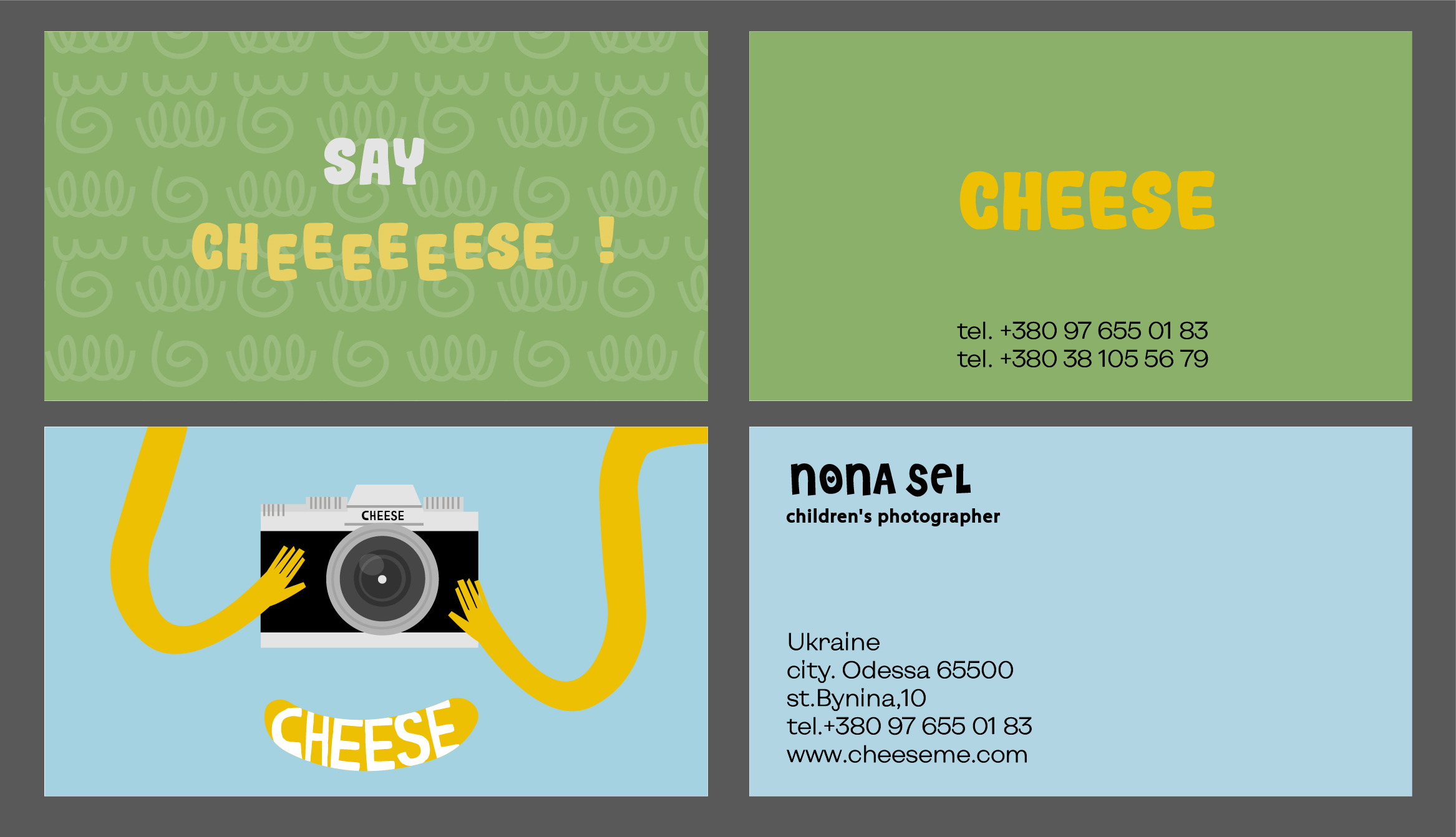 Фото Розробка візиток для дитячого фотографа