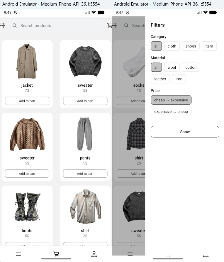 Фото простий додаток на react native, (3 дні)