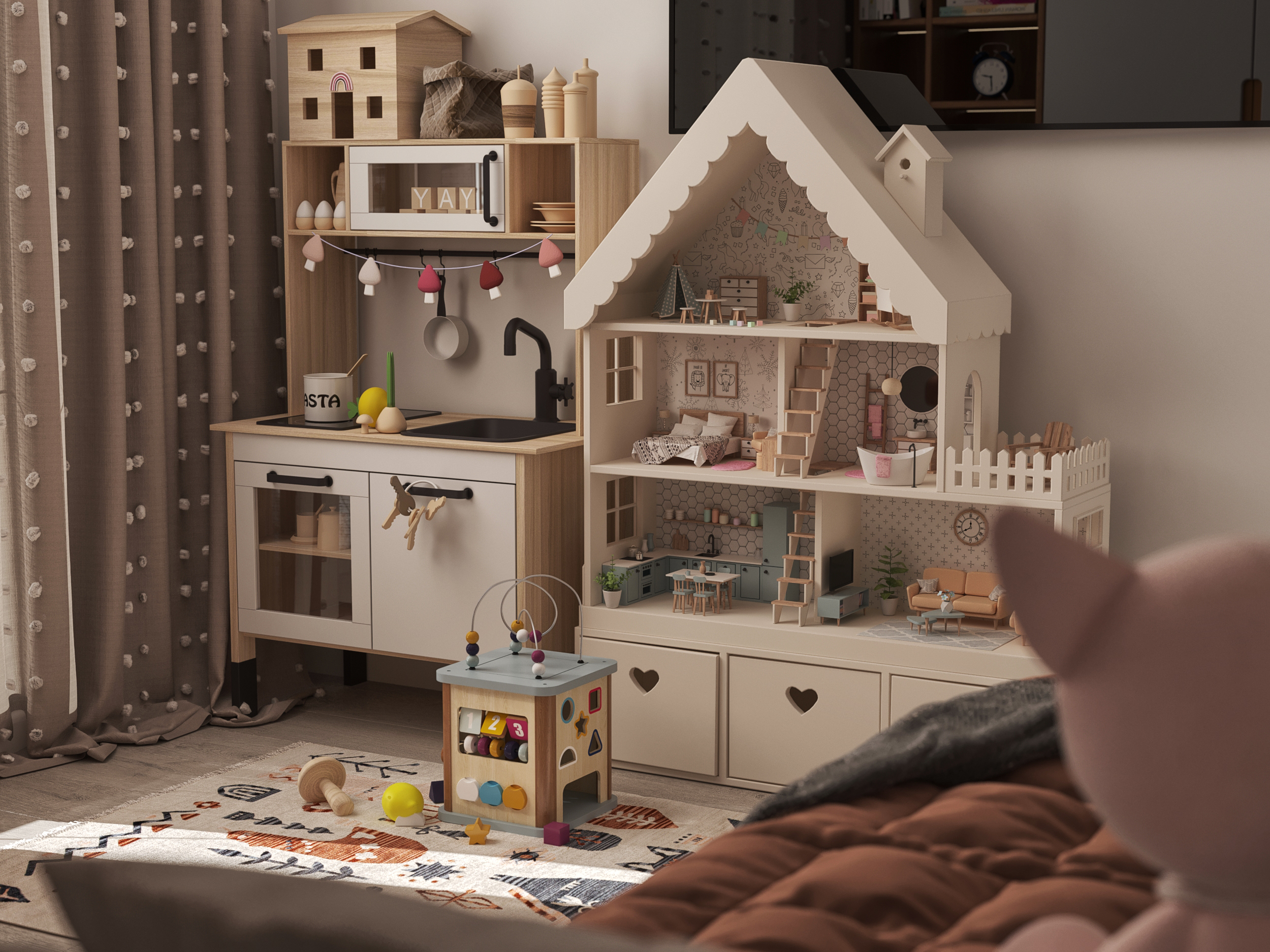 Фото Візуалізація дитячої кімнати 