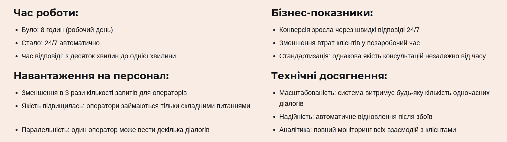 Фото РЕЗУЛЬТАТ: Підвищення ефективності обслуговування клієнтів. Я не можу додати цільний файл, доводиться ліпити ось таке щось (