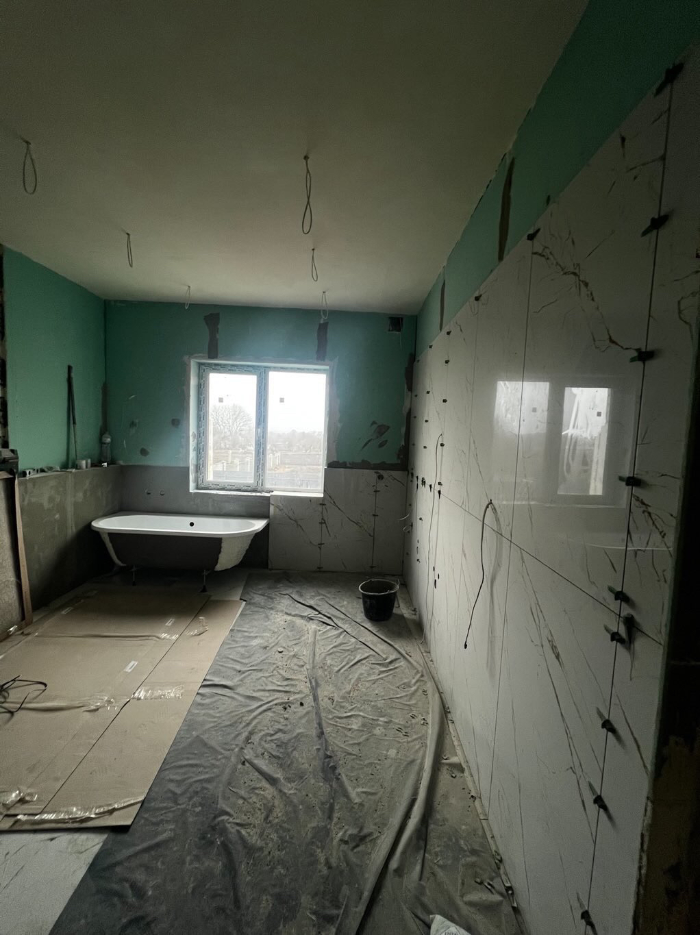 Фото подготовка санузла под отделку кафелем