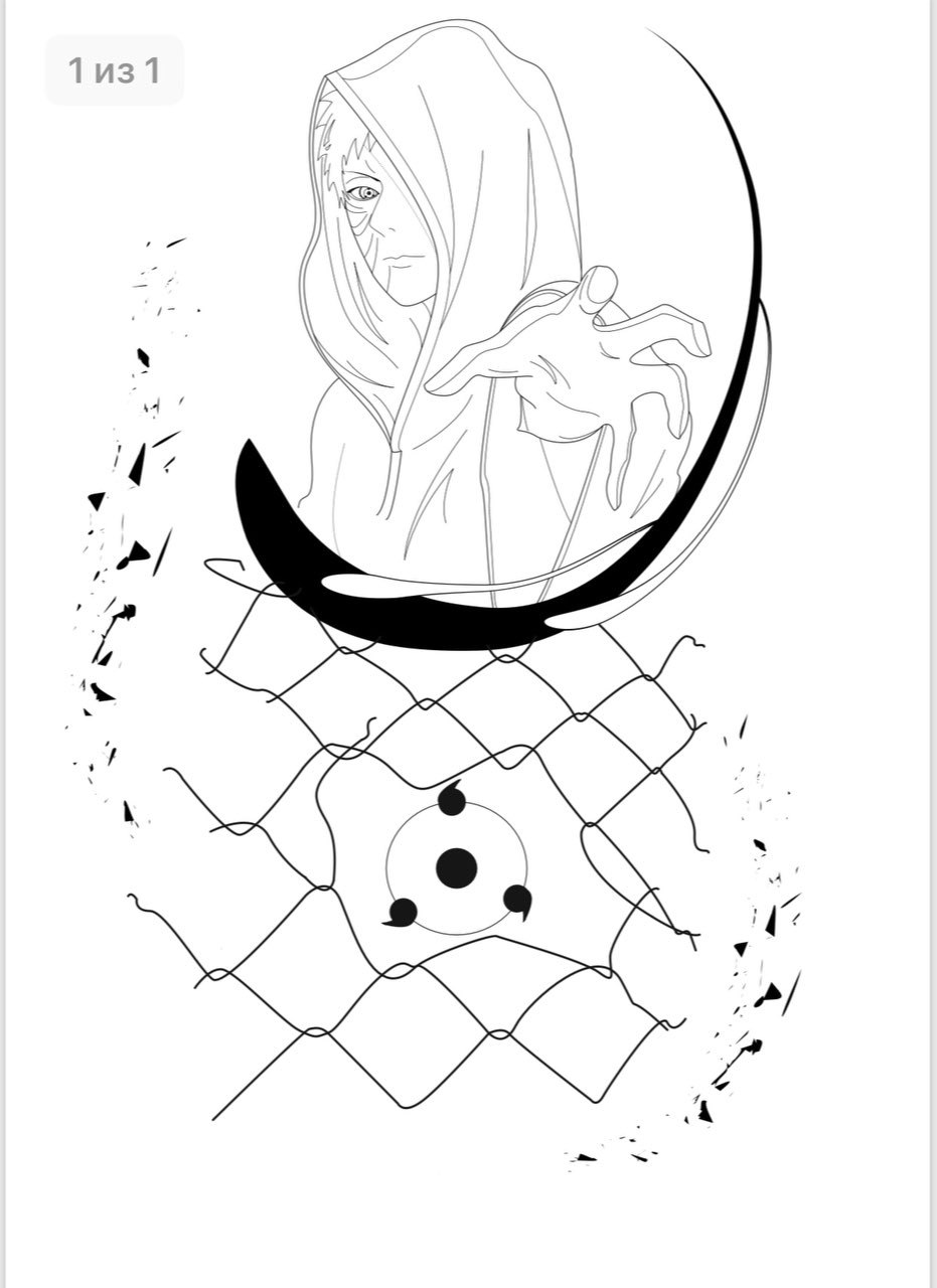 Фото Эскиз для татуировки, векторная графика, выполнена в Corel Draw