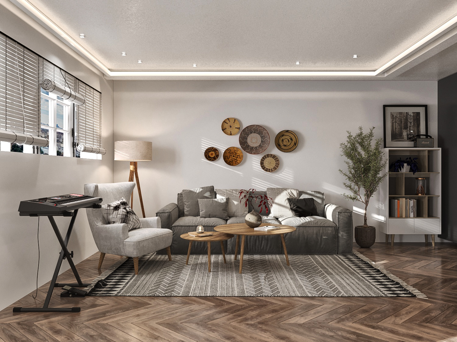 Фото Дизайн кухні вітальні в будинку (Торонто) 