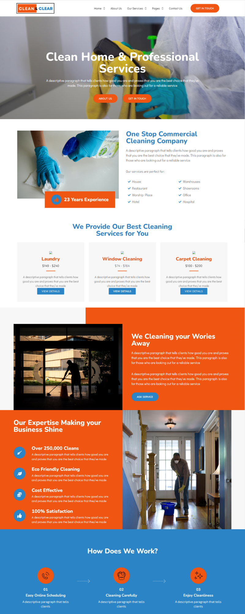 Фото Сайт для клінингової компанії)