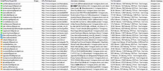 Фото Emails, Phone, Skype парсинг контактов 4