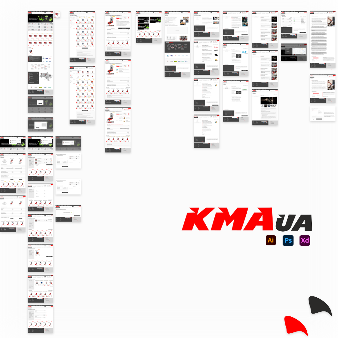 Фото Сайт для інтернет магазину KMA.ua (мобільна версія, проектування)