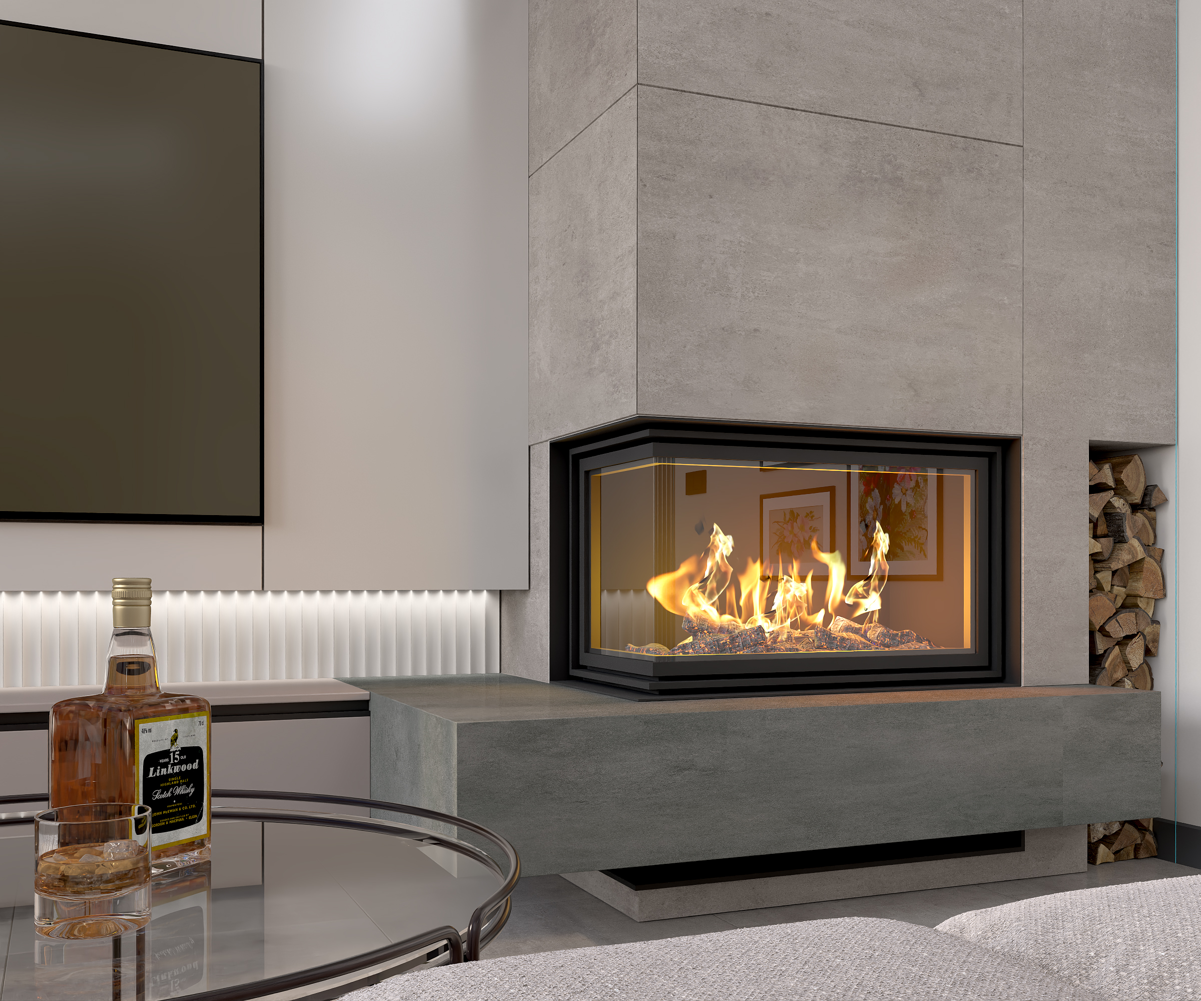 Фото Камін. Будинок у Гатному.