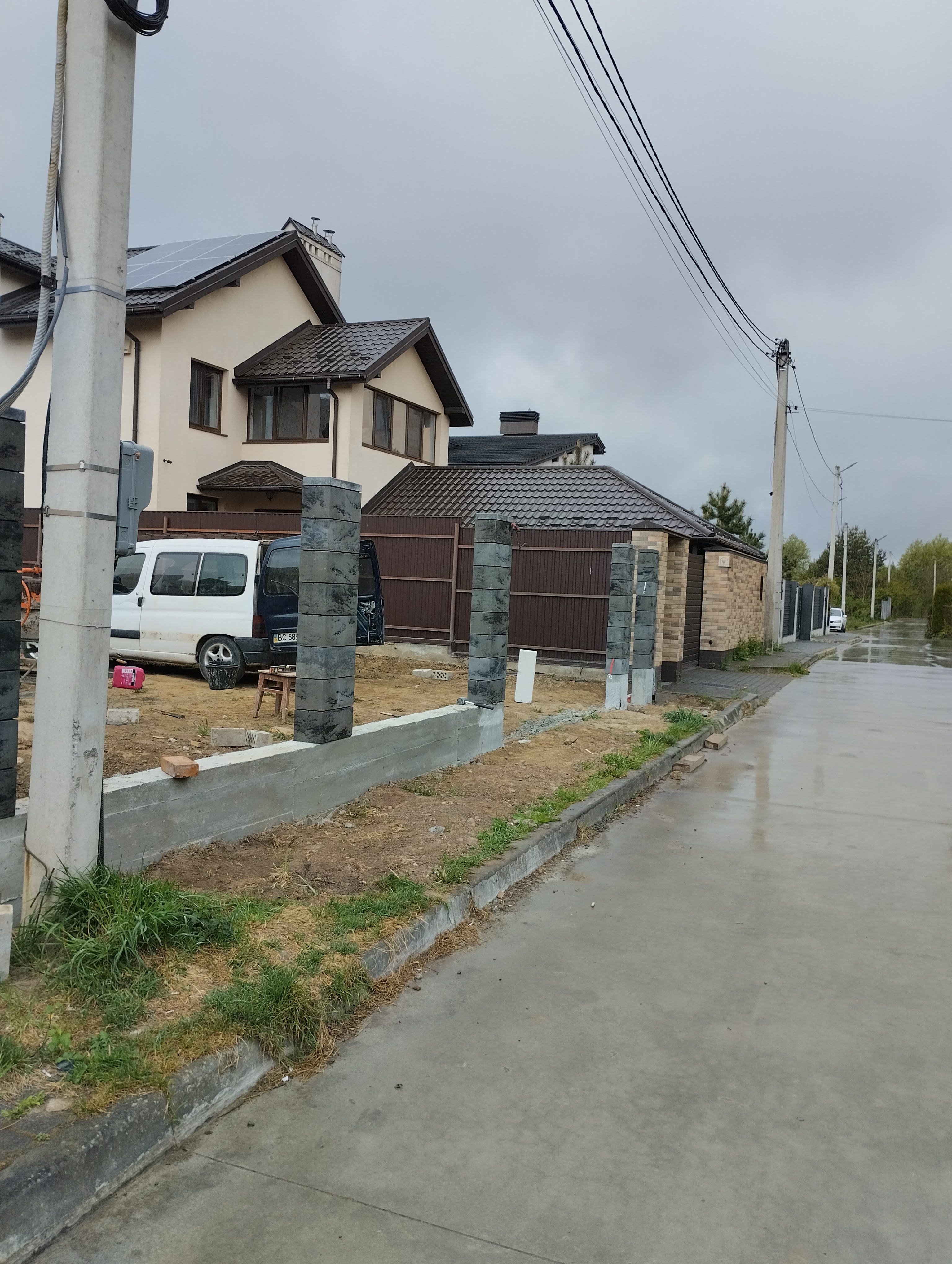Фото Реалізація візуалізації замовника, паркан з преміум блоків 