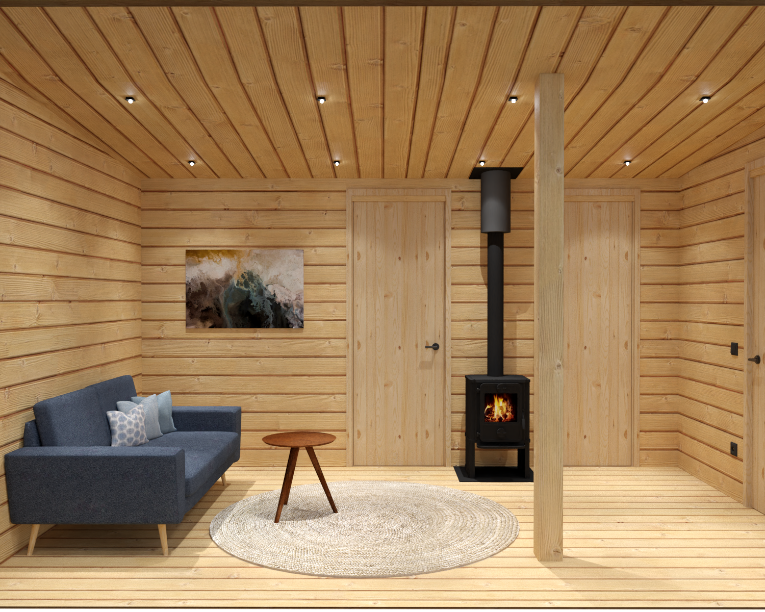 Фото По кресленням була створенна 3D модель будинку, та зроблена візуалізація інтер'єра