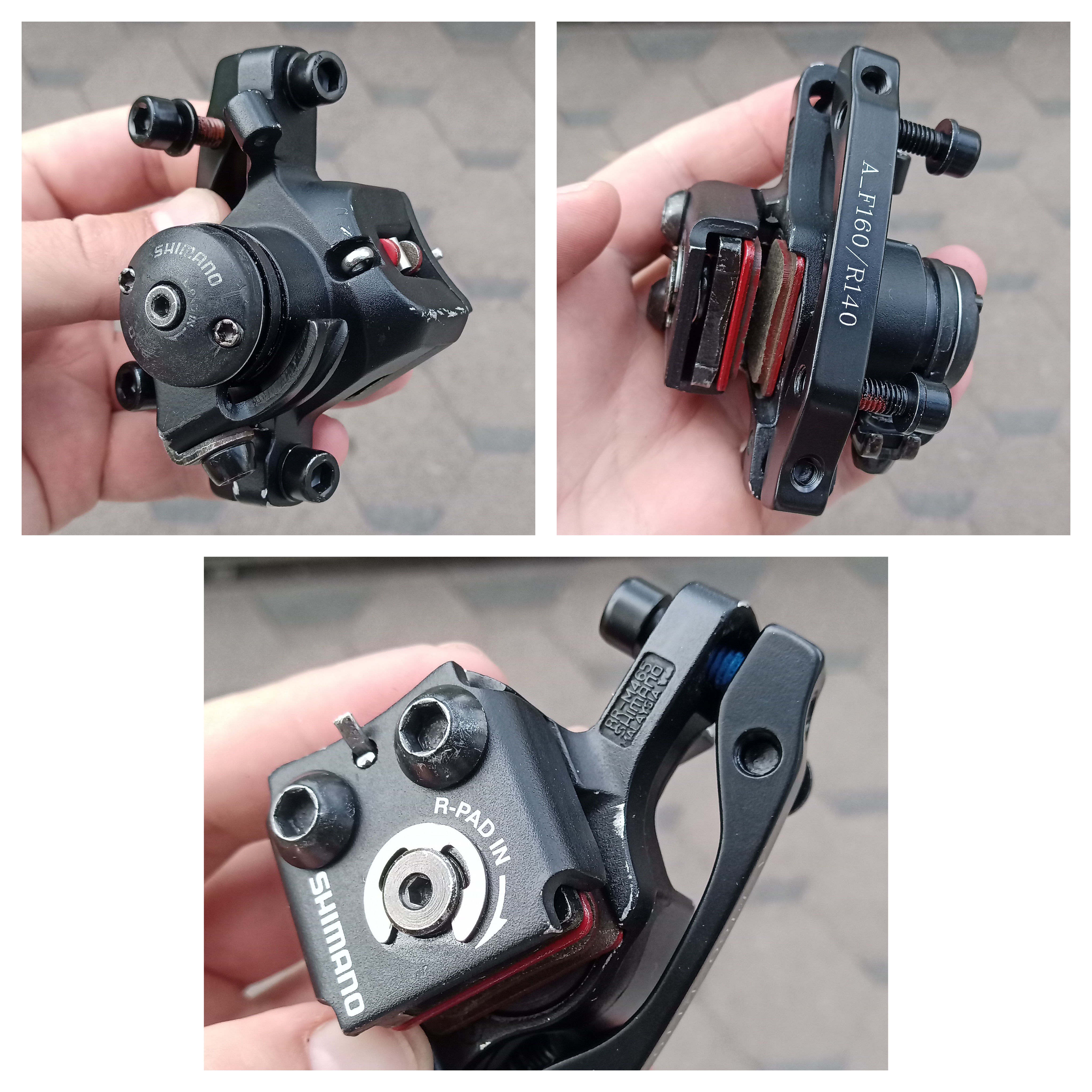 Фото Гальмівний супорт Shimano BR-M465 (механіка). Повне обслуговування. Технічний стан: ідеальний.