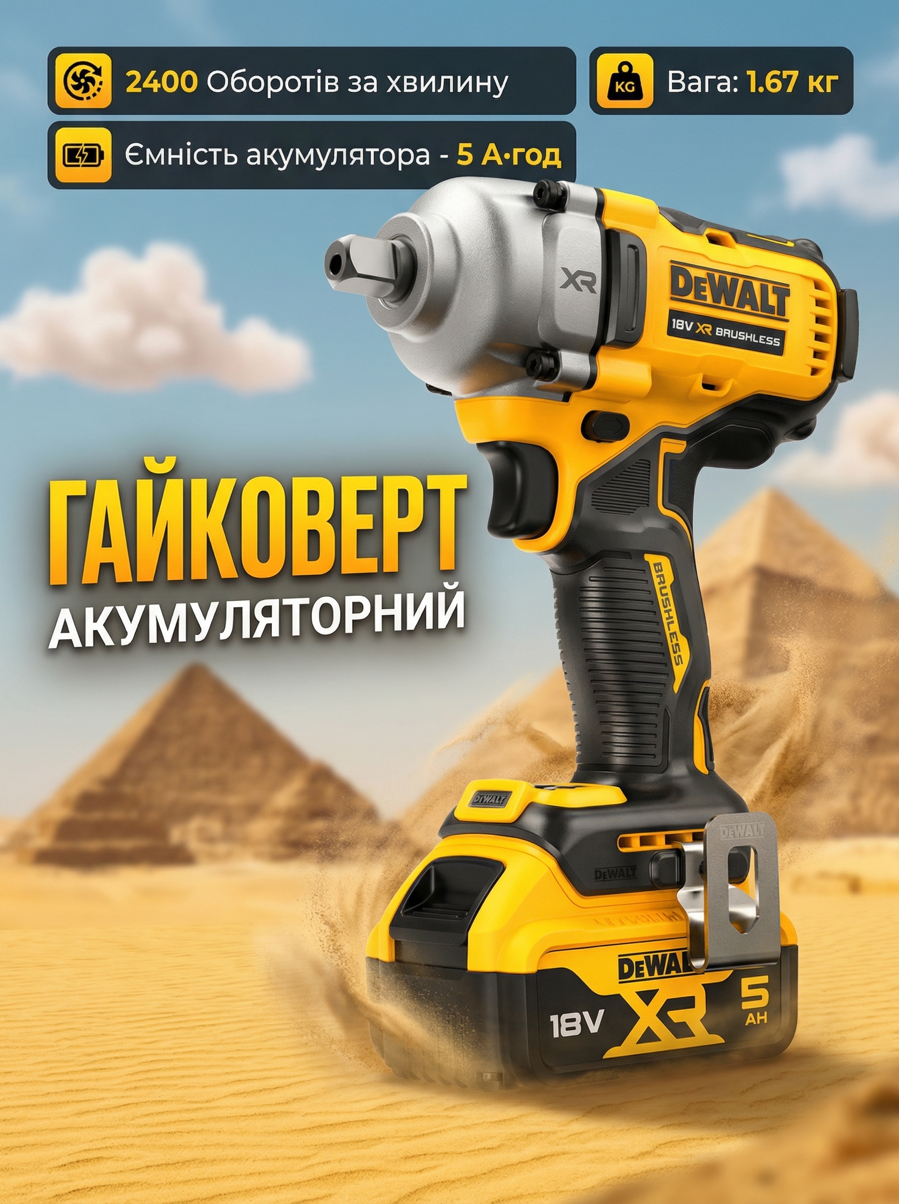 Фото Дизайн карточки товару з нуля : гайковерт