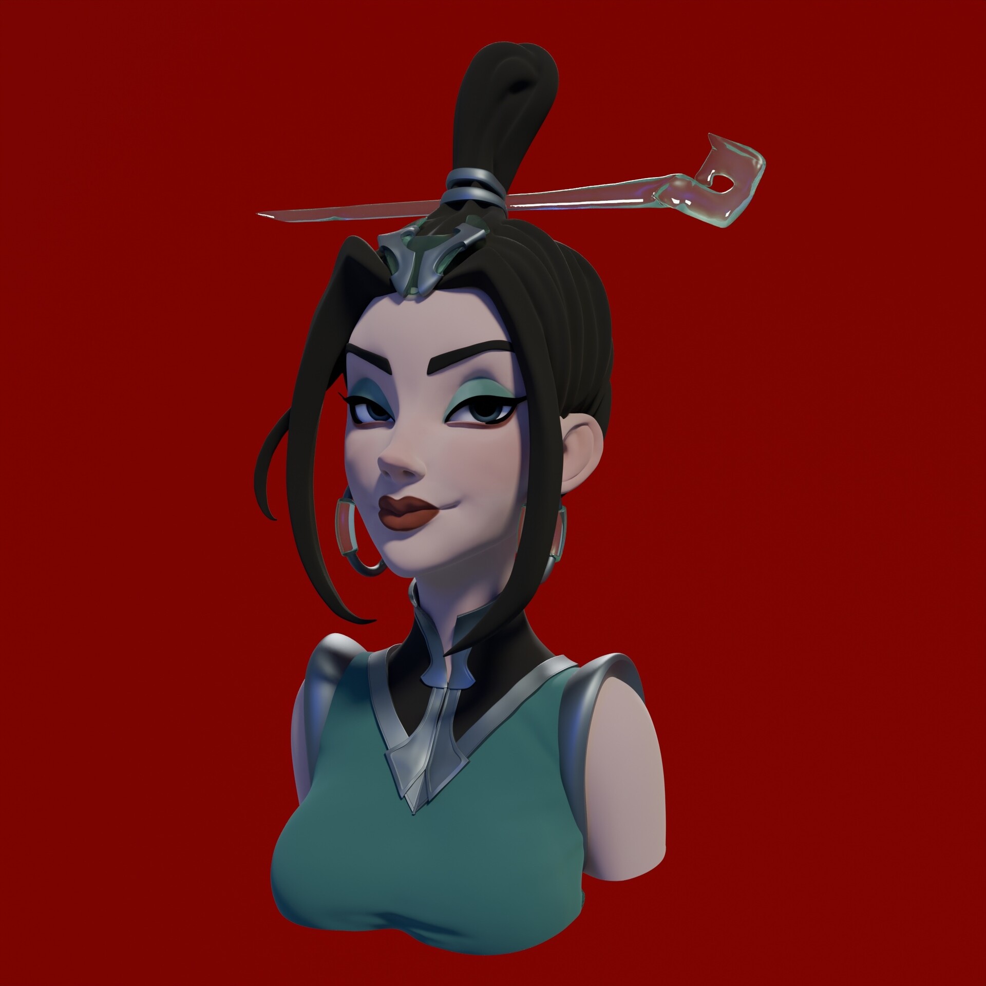Фото Персонаж створений по концепту у Zbrush, рендер Blender