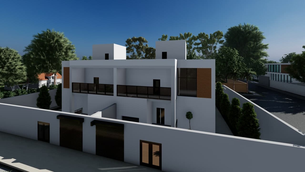 Фото 3d визуализация таунхауса 370м2 на 2 семьи.
Проект создан для компании Zelinski.