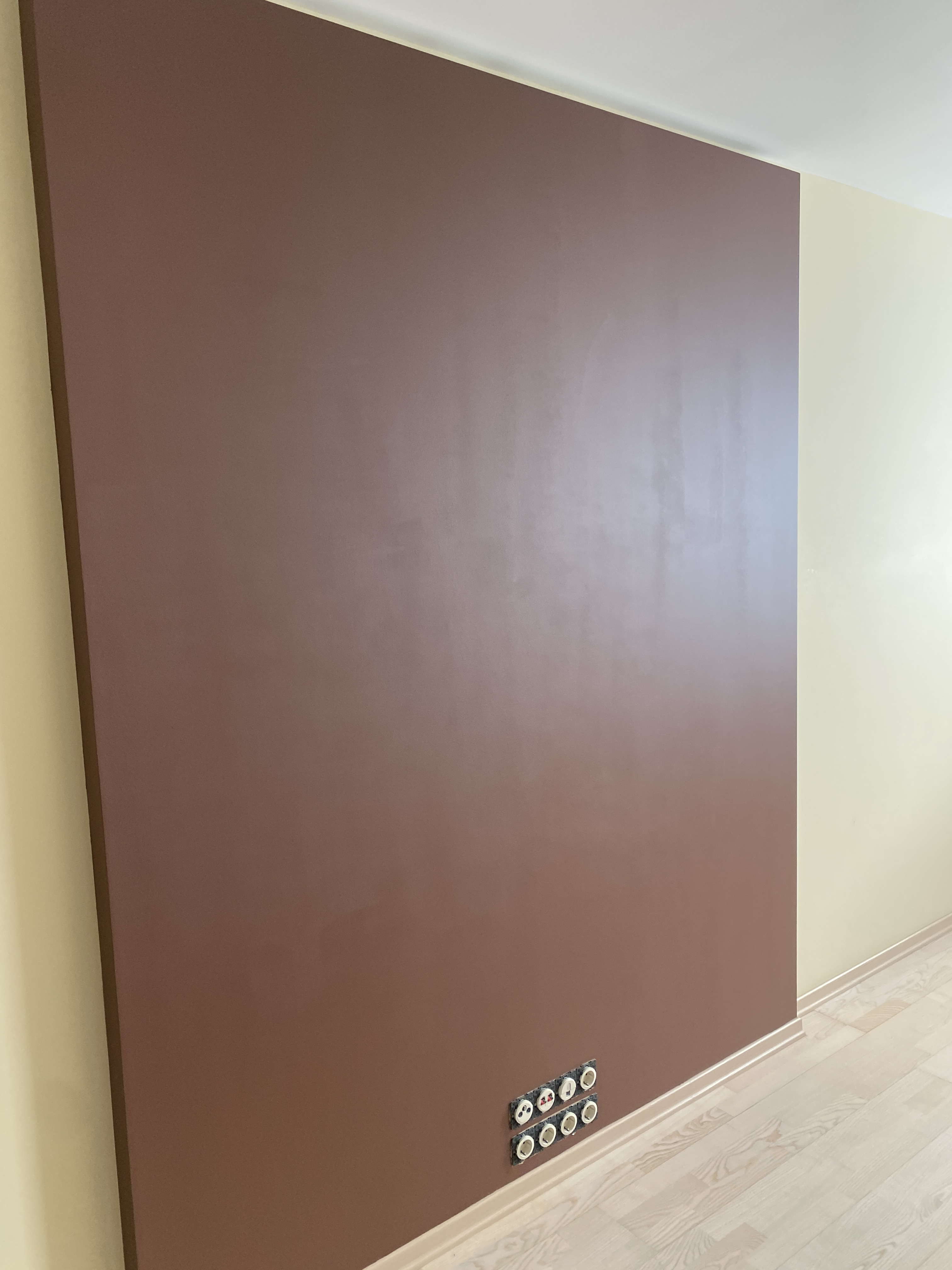 Фото Фарбувпння стіни під колір 