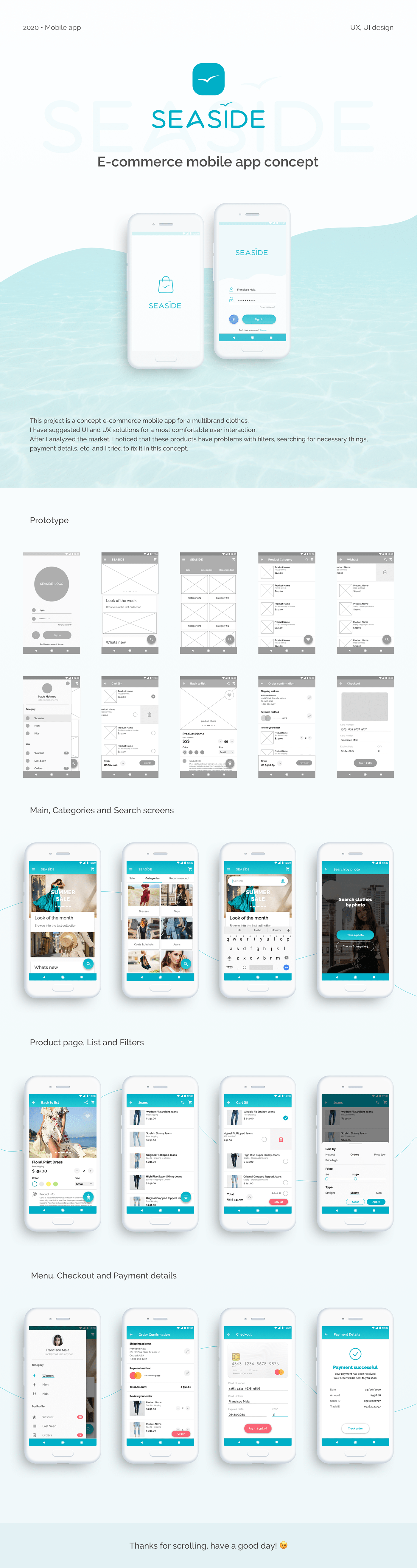 Фото UI/UX design of e-commrce mobile app