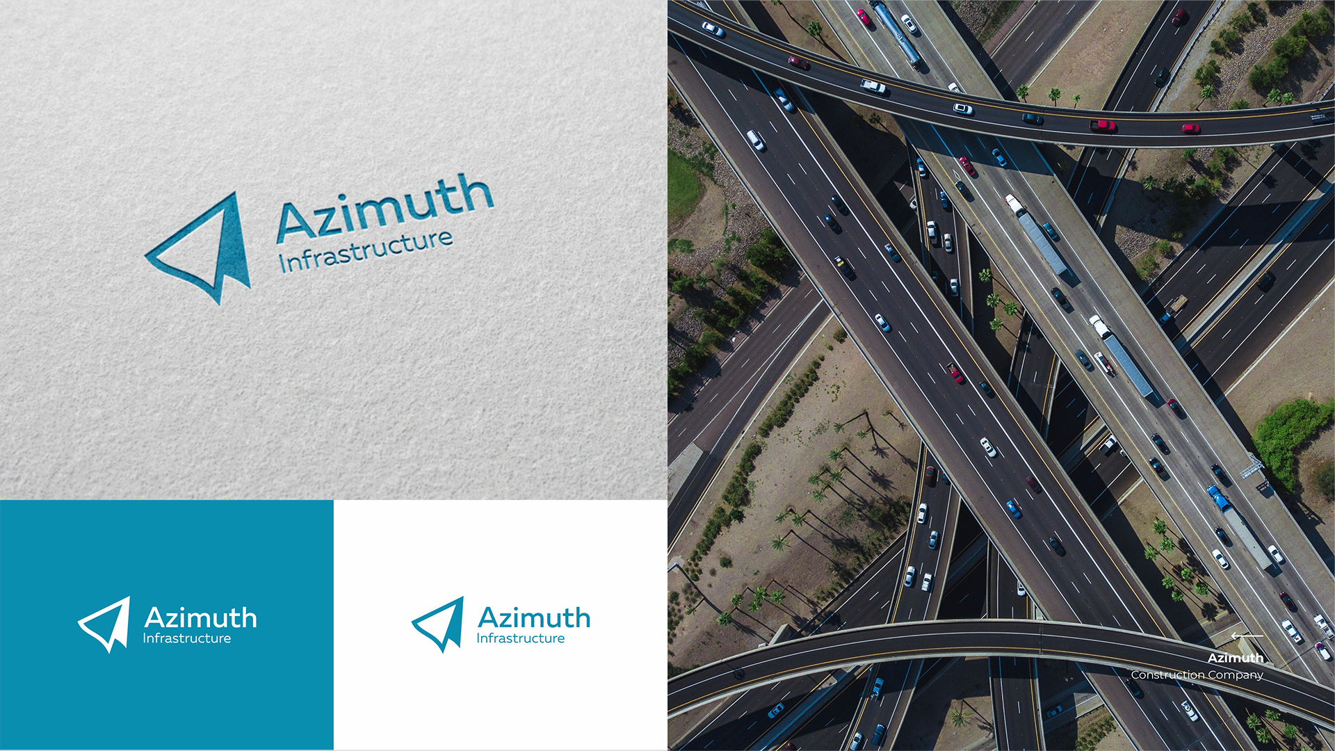 Фото Розробка сучасного мінімалістичного логотипа для Azimuth Infrastructure — компанії у сфері будівництва та інфраструктурних проєктів. Основою концепції став геометричний символ у формі стрілки, що асоціюється з напрямком, розвитком, точністю та впевненим рухом уперед. Поєднання блакитного кольору, лаконічної типографіки та виразного графічного знака підкреслює технологічність, надійність і професіоналізм бренду. Логотип розроблений для використання на корпоративній документації, будівельній техніці, спецодязі, рекламних матеріалах та цифрових платформах.