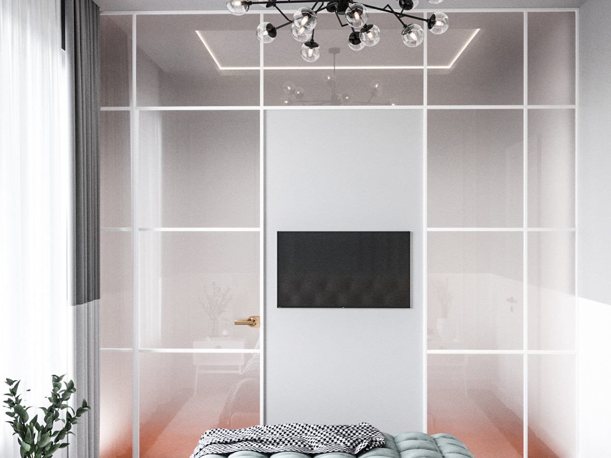 Фото 3d визуализация спальни. Время роботы 4 дня