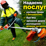 надаю послуги косіння трави бур'яну, бензокосою 