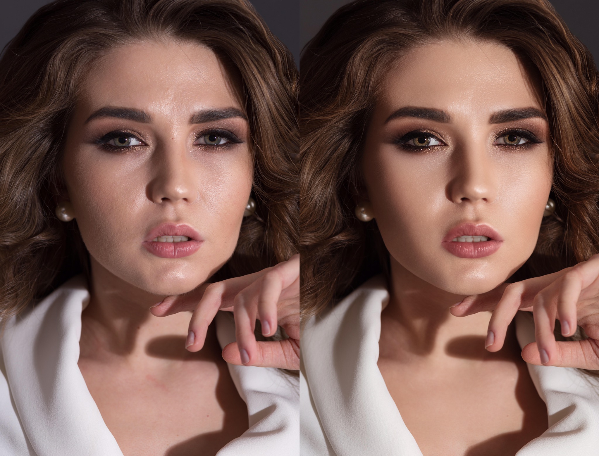 Фото - High-End ретуш з повним збереженням текстури 
- корекція макіяжу 
- глибока кольорокорекція 
- Вирівняно тон шкіри 
- прибрано дефекти фото
