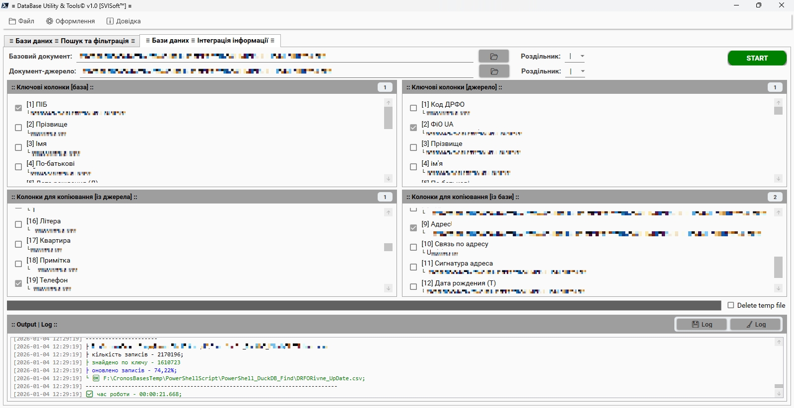 Фото «DataBase Utility & Tools» (2026) - програма для роботи з великими масиивами даних (CSV/TXT) в напрямку пошуку, фільтрації та об'єднання інформації.
Час створення - 2 тижні