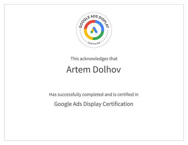 Фото Google Ads Display Certification