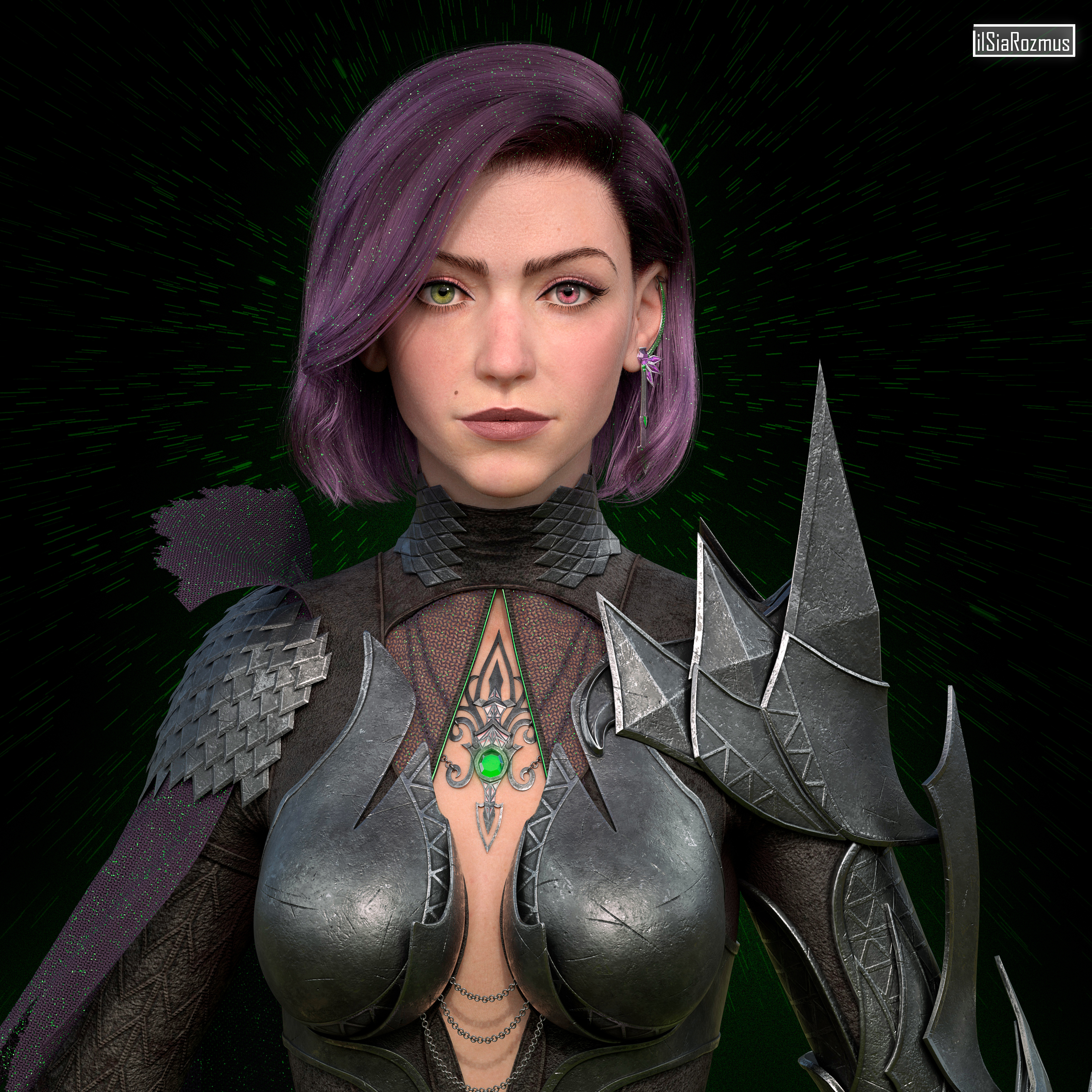 Фото Женщина - рыцарь, Zbrush, Maya, Mari, Substance Painter, Photoshop 
