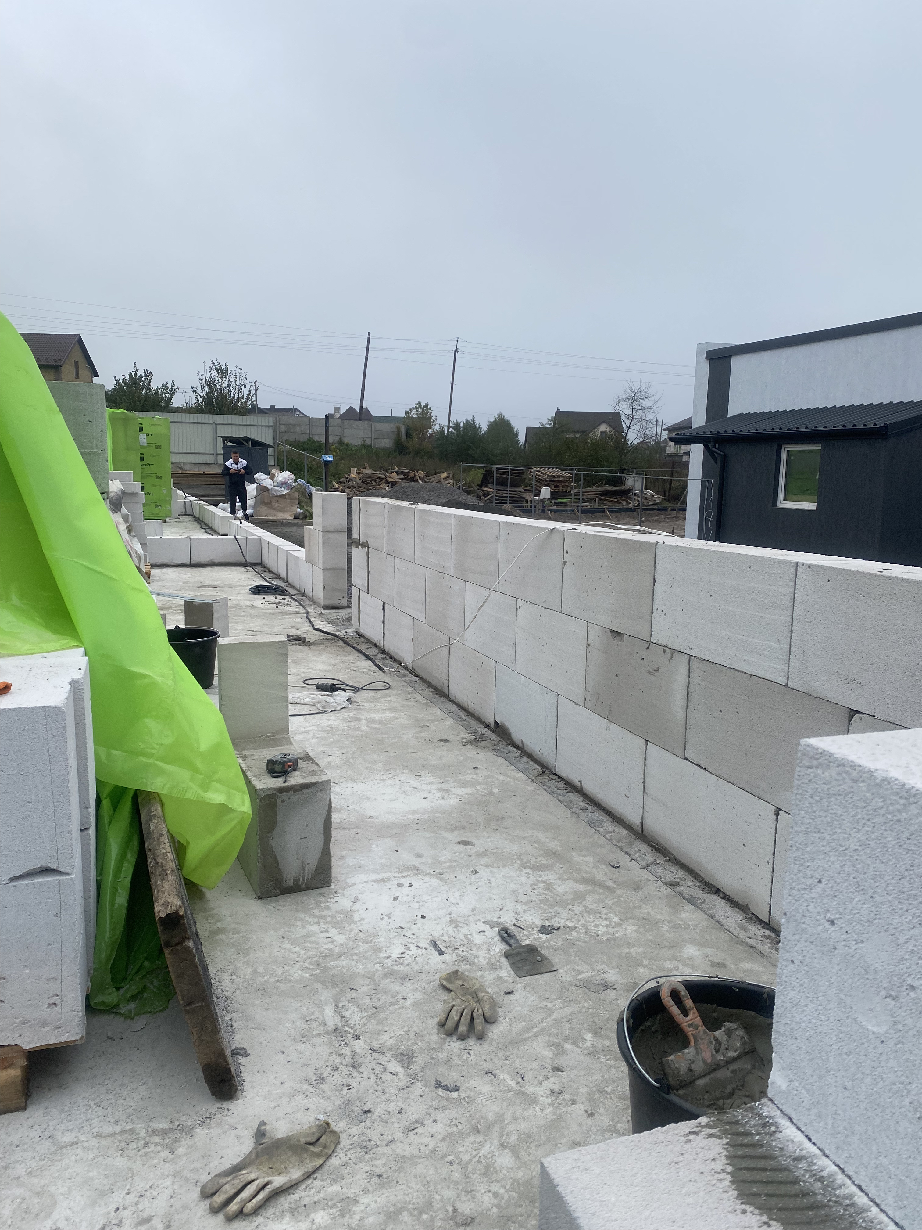 Фото Кладка піноблоку