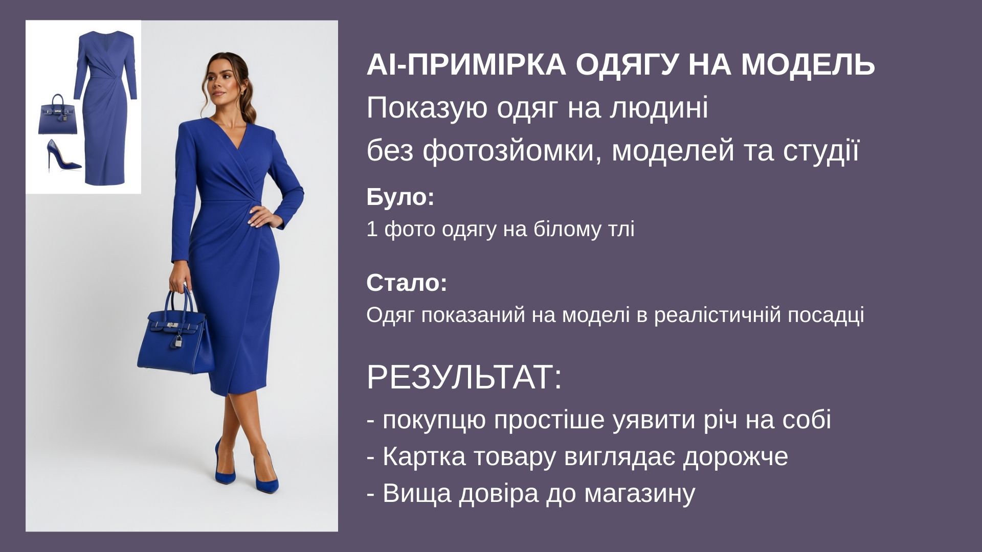 Фото AI-ПРИМІРКА ОДЯГУ НА МОДЕЛЬ