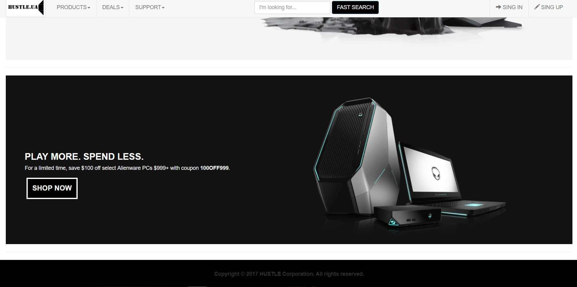 Фото Online store of computer technics design.