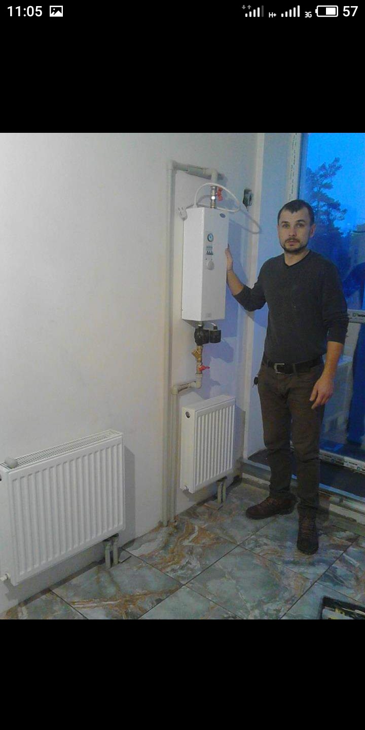 Фото Установил электрокотел,объединив с газовым двухконтурным,в одну систему отопления