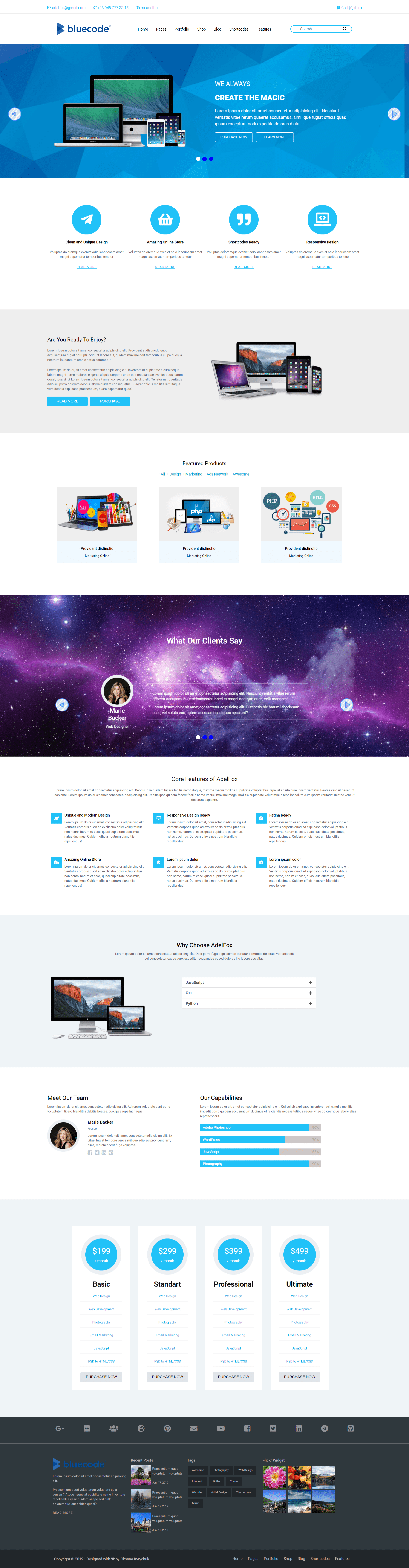 Фото Сайт с использованием jQuery и slick.js. Адаптивный и отзывчивый дизайн (адаптация под все мобильные и планшетные устройства).
