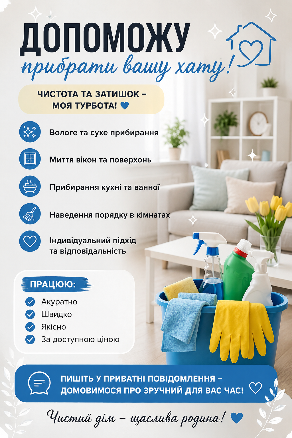 Фото Допоможу з прибиранням  1